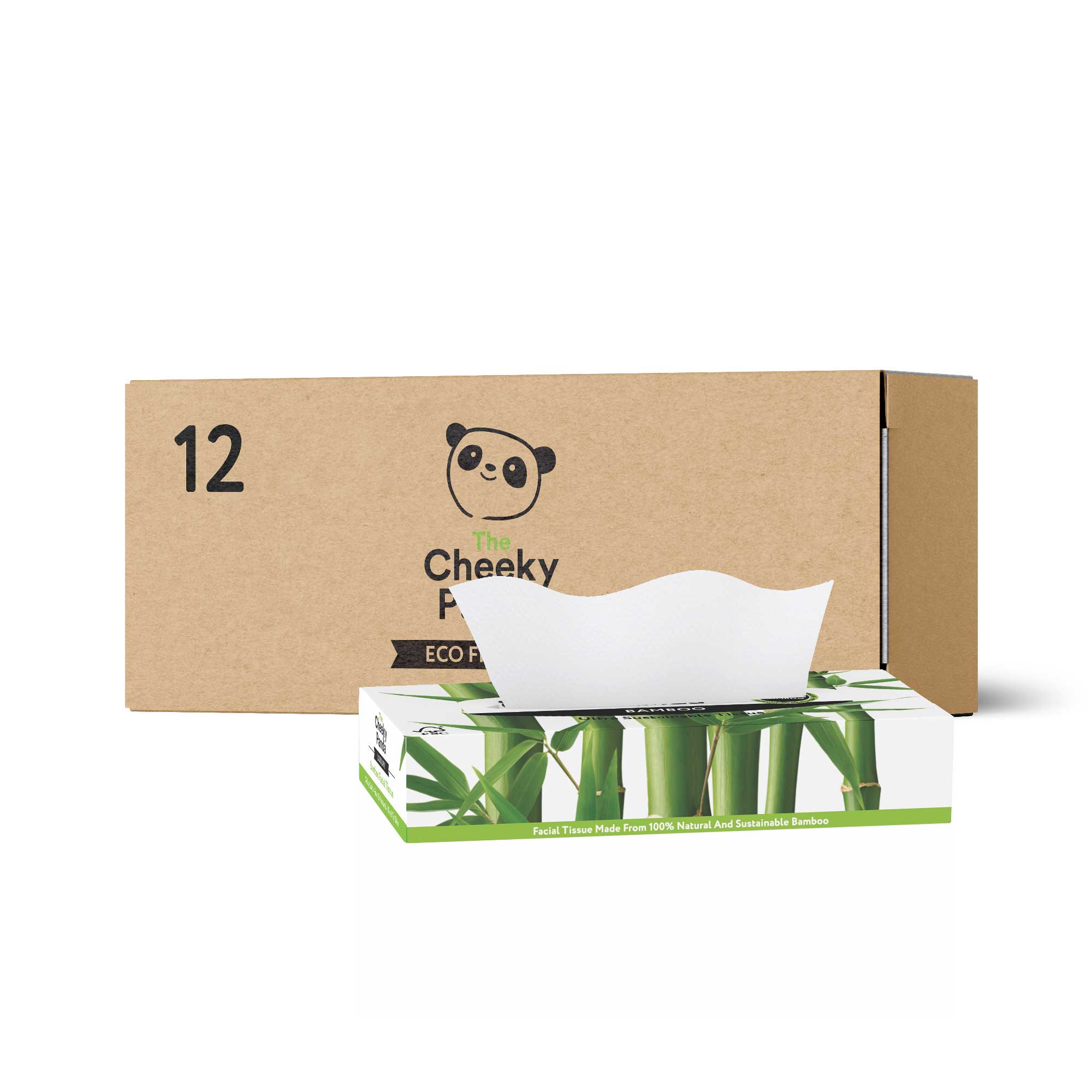 Téglalap dobozos papírzsebkendő - Cheeky Panda